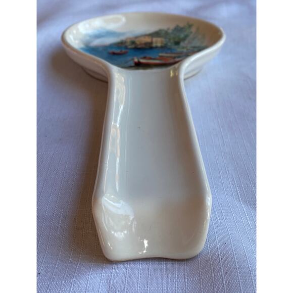 Ceramic Spoon Rest Painting of Sorrento Italy Made in Italy Multi on white EUC - Picture 10 of 10
